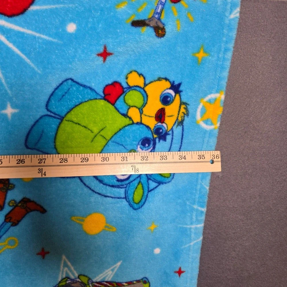 Disney Pixar Toy Story 4 Fleece Throw Blanket Blue 36x48 Woody Buzz Ducky Bunny
